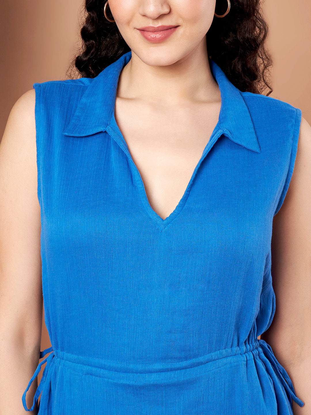 blue cotton dress